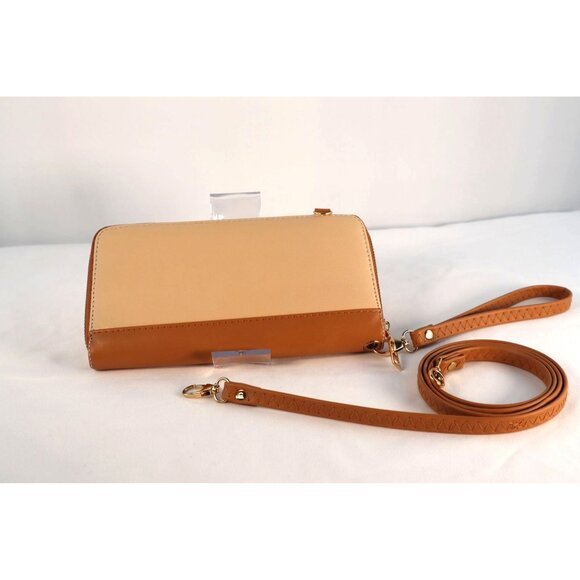 Dasein Faux Leather Crossbody Wallet Purse with Adjustable Strap &‎ Gold Accents - Picture 2 of 6